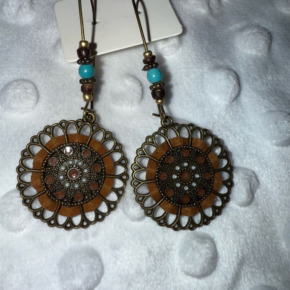 Elegant Brown Gold  Western Earrings bohemian style